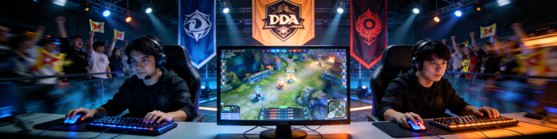 DOTA2冠军联赛小组赛激烈对战画面，选手全神贯注操作